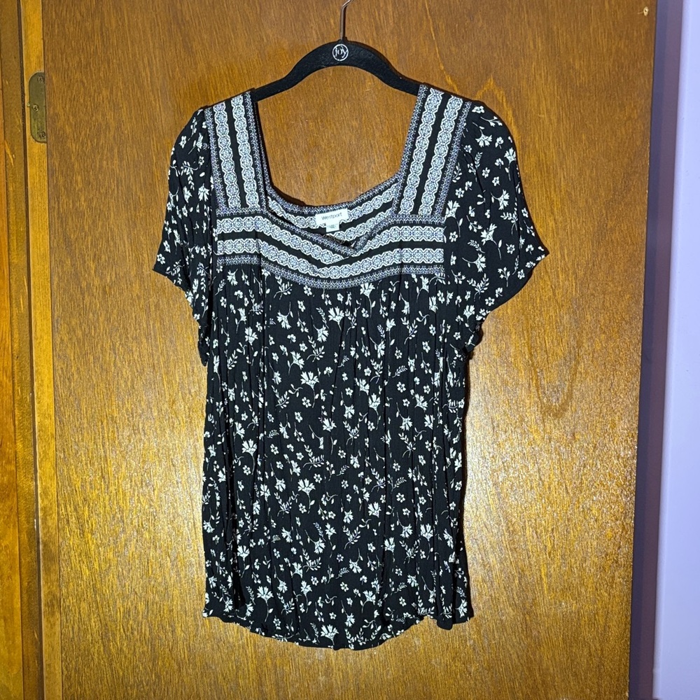 Westport Black and White Floral Shirt